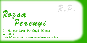 rozsa perenyi business card